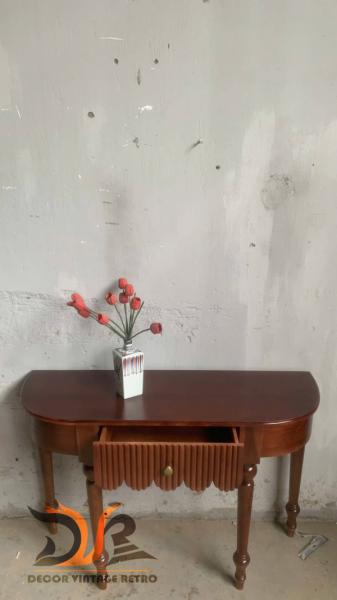 Bàn console bán nguyệt vintage 18-08-25 - Hình mô tả 2
