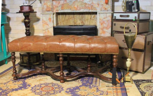 Ghế bench bọc da vintage 10-09-24 - Hình mô tả 1