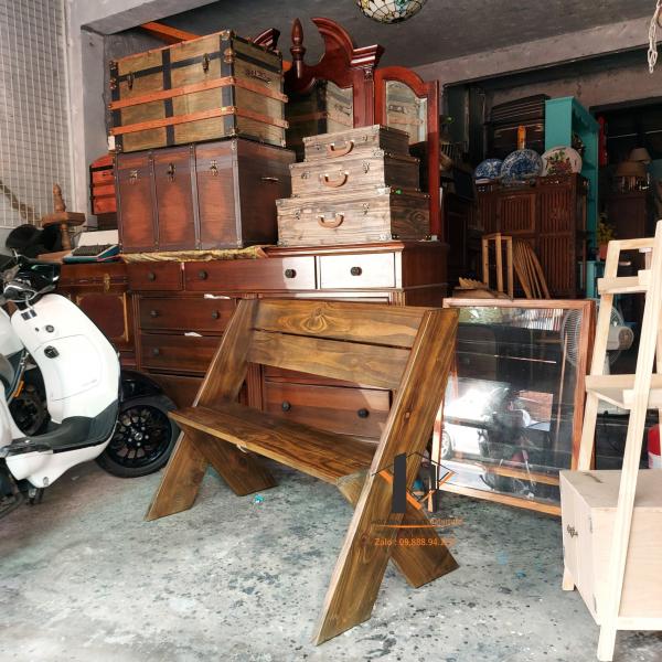 Ghế bench sân vườn vintage 17-09-23 - Hình mô tả 1