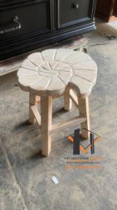 Ghế gỗ vỏ sò vintage 06-03-25