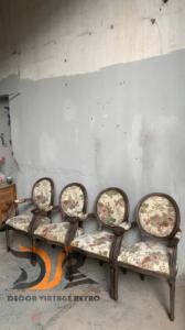 Ghế louis đệm hoa có tay - Louis 01-09-22