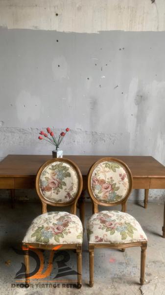 Ghế louis đệm hoa ko tay - Louis 02-09-22 - Hình mô tả 1