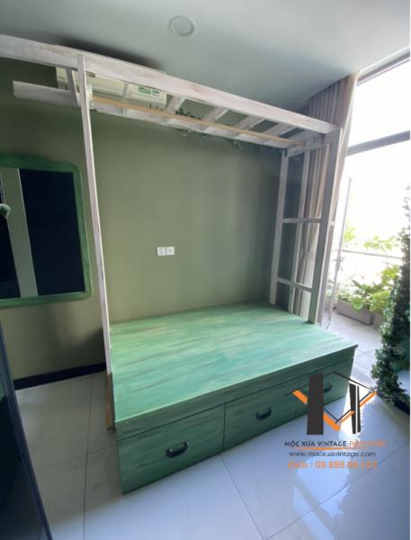 Giường gỗ vitnage 03-07-24