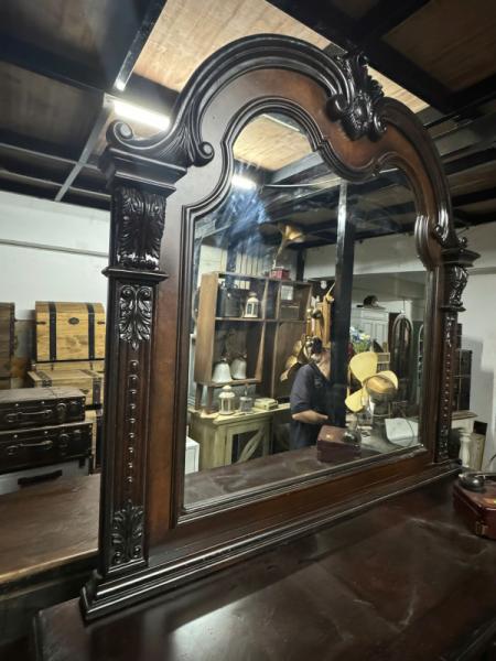 Gương gỗ vintage 01-03-25 - Hình mô tả 1