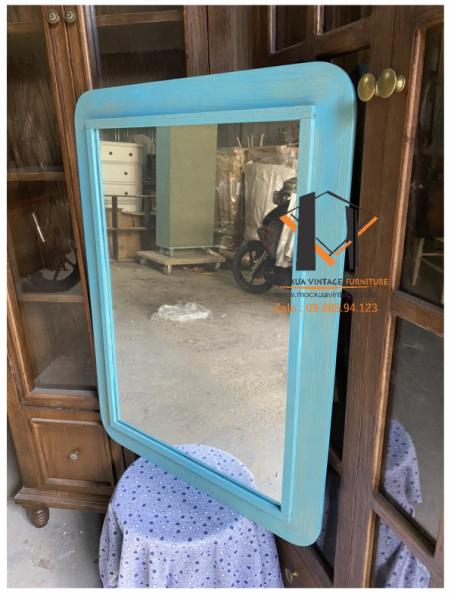 Gương gỗ vintage 14-10-23 - Hình mô tả 1
