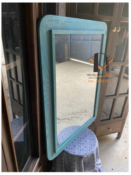 Gương gỗ vintage 14-10-23 - Hình mô tả 2