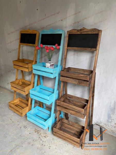 Kệ gỗ vintage 48-01-25 - Hình mô tả 2