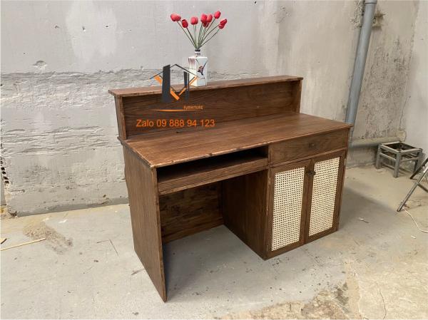 Quầy lễ tân phối lưới mây mắt cáo 28-03-23 - Hình mô tả 1