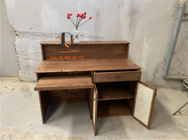 Quầy lễ tân phối lưới mây mắt cáo 28-03-23 - Hình mô tả 2