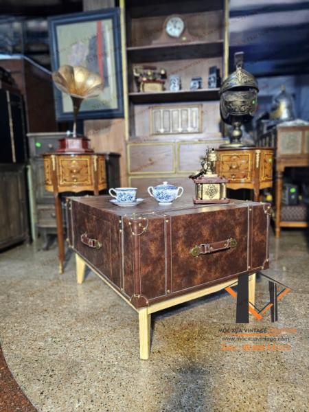 Rương bàn bọc simili vintage  02-12-23 - Hình mô tả 1