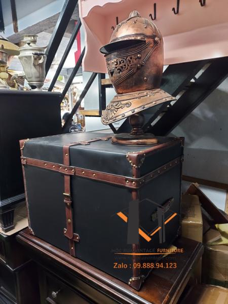 Rương bàn bọc simili vintage 01-01-24 - Hình mô tả 1