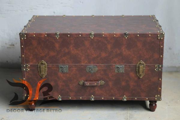 Rương bàn sofa bọc simili vintage 01-08-24 - Hình mô tả 1