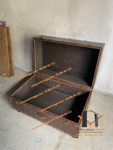 Rương bàn sofa bọc simili vintage 01-08-24 - Hình mô tả 2