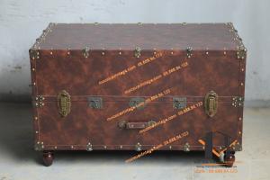 Rương bàn sofa bọc simili vintage 01-08-24