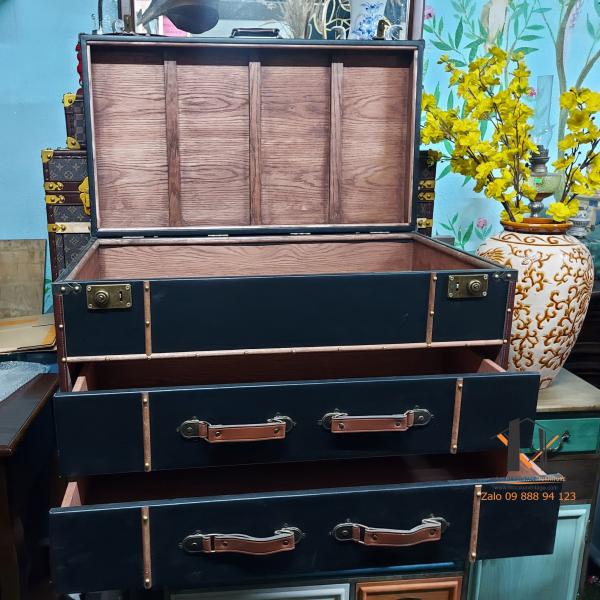Rương bàn sofa bọc simili vintage 02-01-23 - Hình mô tả 1