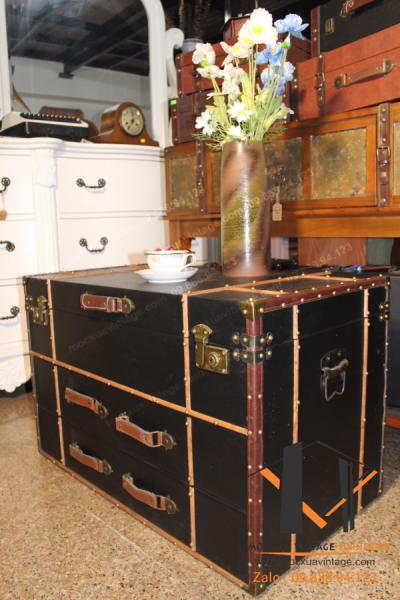 Rương bàn sofa bọc simili vintage 02-01-23 - Hình mô tả 2