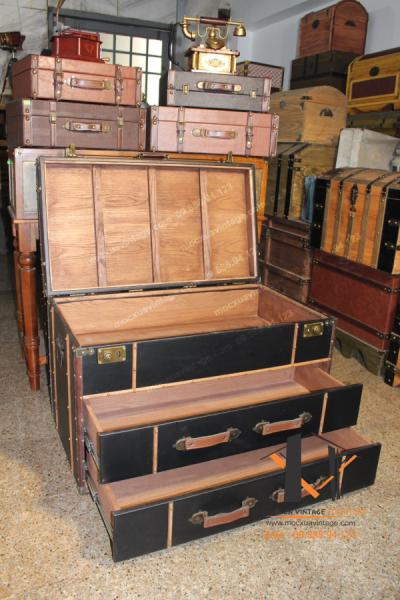 Rương bàn sofa bọc simili vintage 02-01-23 - Hình mô tả 3