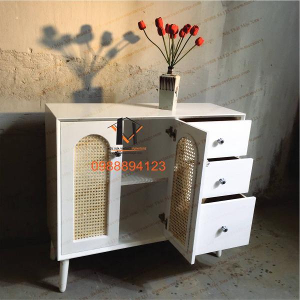 Tủ gỗ  lưới mây TG11-12-22 - Hình mô tả 2