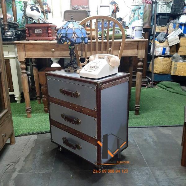 Tủ gỗ bọc nhôm phay xướt 35-08-23 - Hình mô tả 1