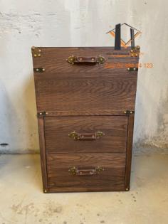 Tủ gỗ giả rương vintage 10-02-23