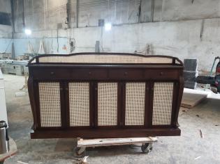 Tủ gỗ lưới mây vintage TG 04-02-23