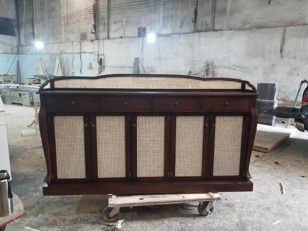 Tủ gỗ lưới mây vintage TG 04-02-23