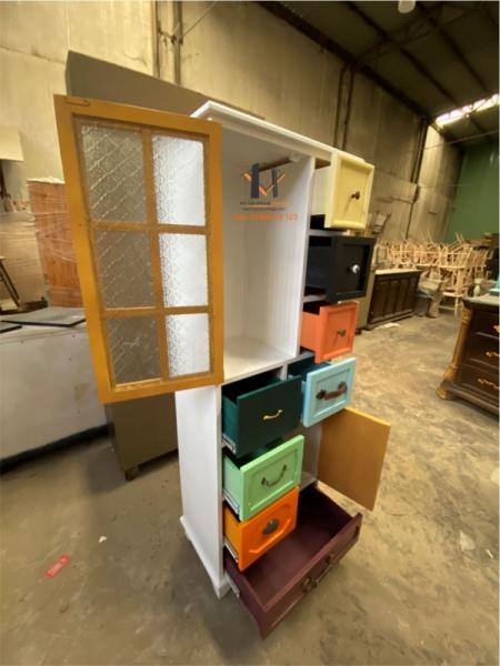 Tủ gỗ nhiều màu vintage TG 06-06-23 - Hình mô tả 3
