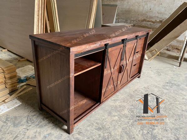 Tủ gỗ phong cách industrial 09-08-24 - Hình mô tả 2