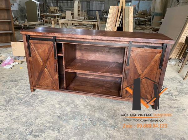 Tủ gỗ phong cách industrial 09-08-24 - Hình mô tả 3