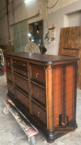 Tủ gỗ trang trí vintage 01-05-25 - Hình mô tả 1