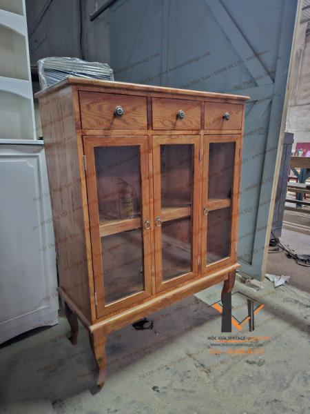 Tủ gỗ trang trí vintage 11-01-25 - Hình mô tả 1