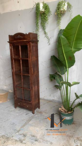Tủ gỗ trang trí vintage 13-04-25 - Hình mô tả 1