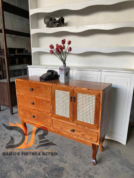 Tủ gỗ trang trí vintage 19-04-25 - Hình mô tả 1