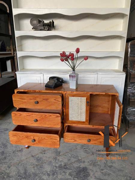 Tủ gỗ trang trí vintage 19-04-25 - Hình mô tả 2