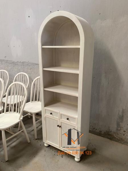 Tủ gỗ vintage - Trắng TG16-06-23 - Hình mô tả 1