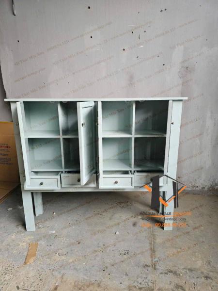 Tủ gỗ vintage - Xanh 02-04-25 - Hình mô tả 2