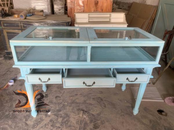 Tủ kính trưng bày vintage TK 53-01-25 - Hình mô tả 1