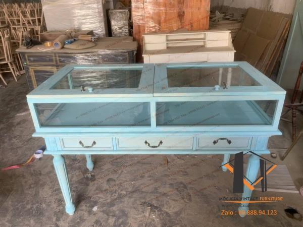 Tủ kính trưng bày vintage TK 53-01-25