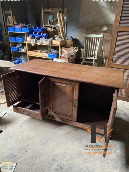 Tủ tivi phong cách vintage 10-01-25 - Hình mô tả 2